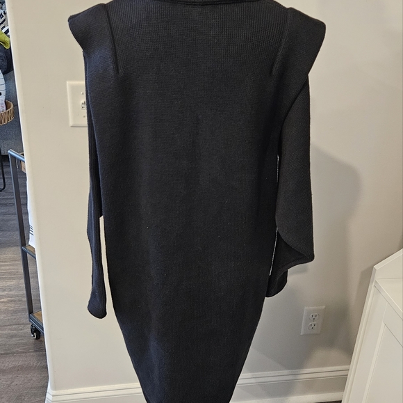 Divine Knits Canada Long Cardigan Sweater Jacket Size Large Navy Blue Rare find - Picture 3 of 10